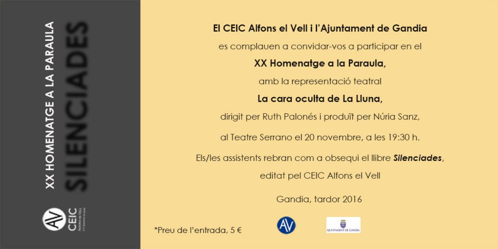 Tarja Homenatge a la Paraula 2016